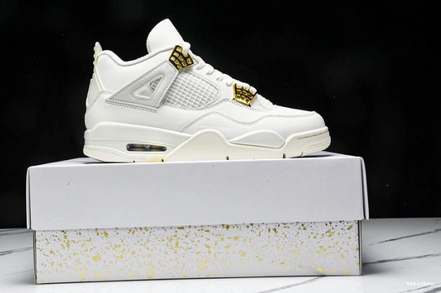 Rep TBkick AQ9129-170 Jordan Gold 4 Metallic Retro 0801